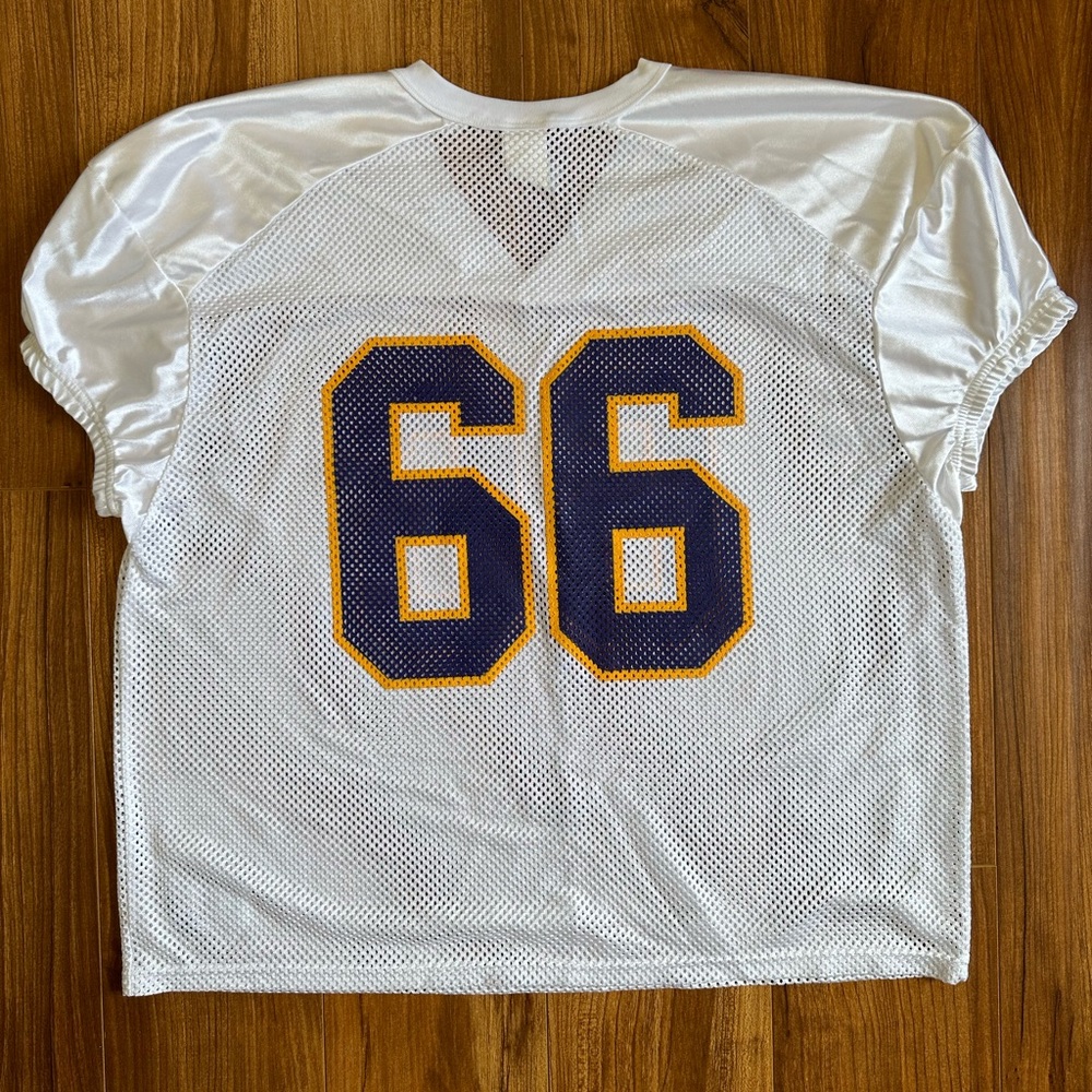 Russell Athletic #66 White, Purple & Gold Football Practice Jersey - Picture 2 of 7